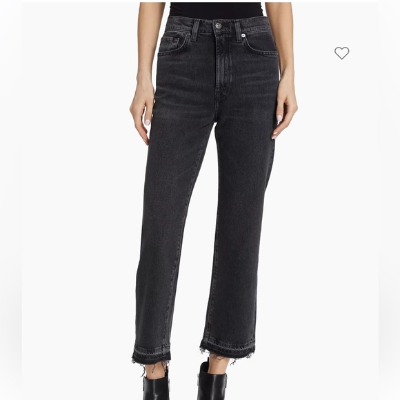 Logan High-Rise Stretch Straight-Leg Cropped Released-Hem Jeans - Picture 3 of 7